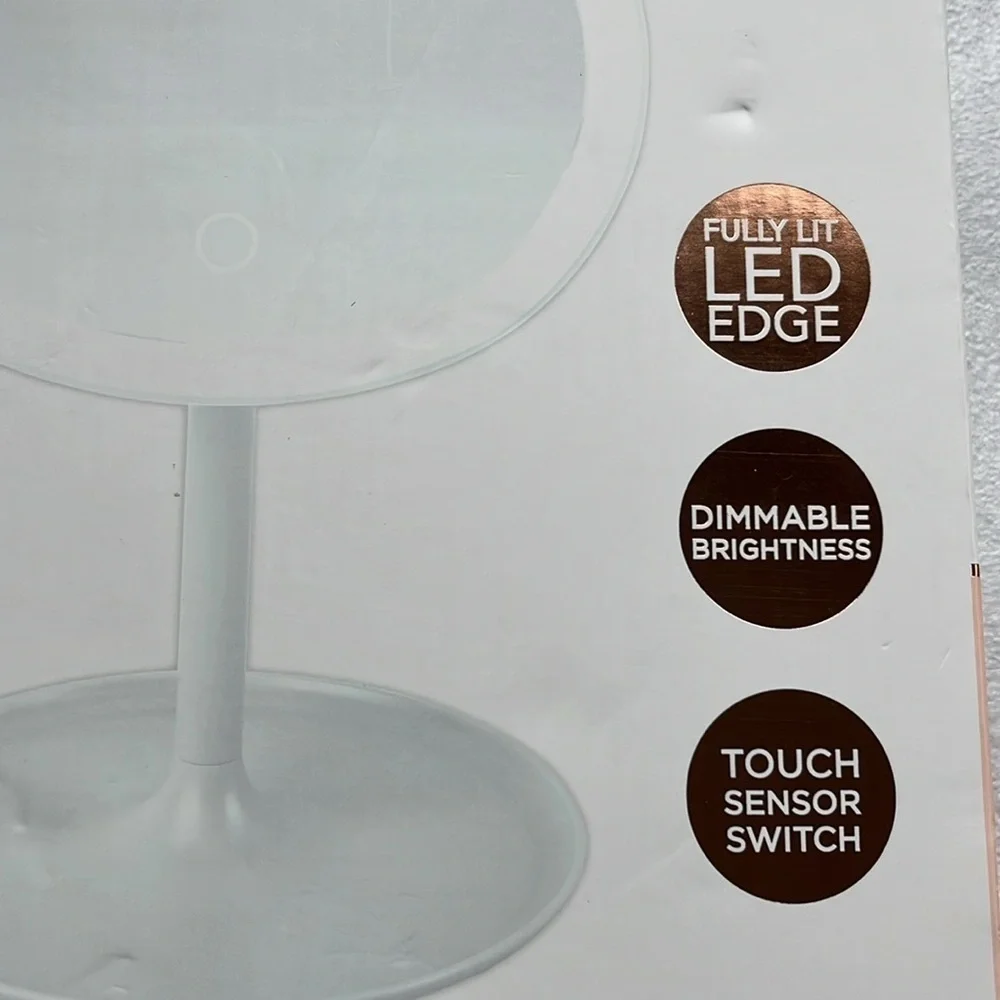 🆕 Silhouette LED Vanity Cat Mirror Shape Your Space White Accessory Tray Stand